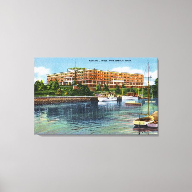 Lienzo Vista de puerto de York de la Casa Marshall (Anverso)