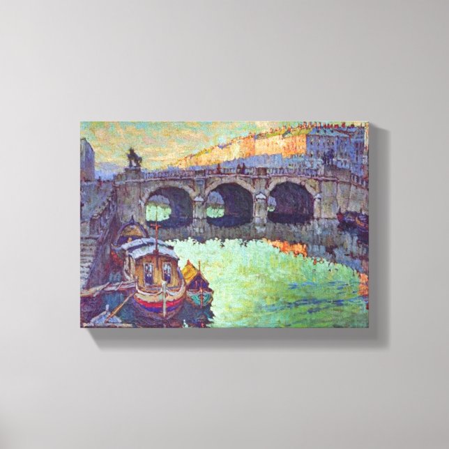 Lienzo Vista de San Petersburgo (ciudad rusa) (Anverso)