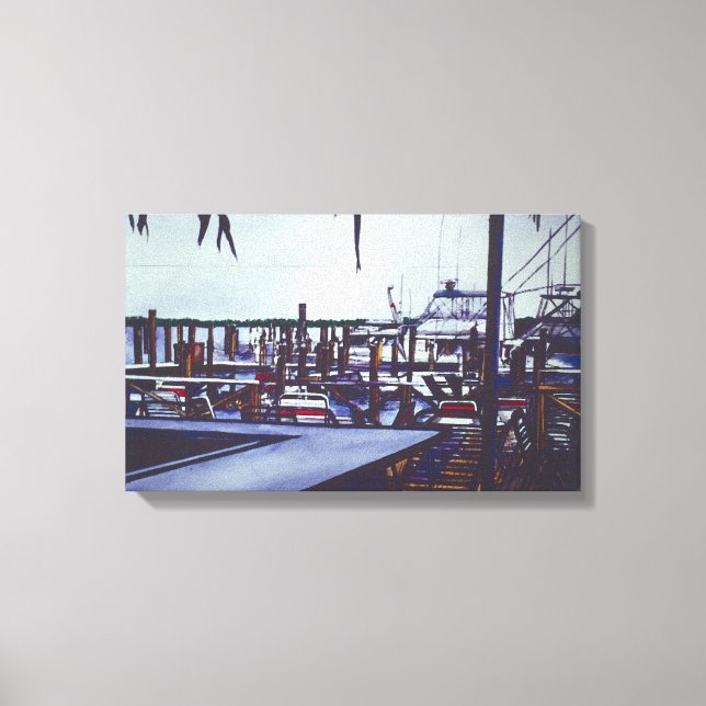 Lienzo Vista de San Valentín, isla del puerto (Anverso)