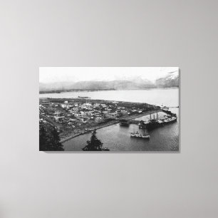 Lienzo Vista de Seward, Alaska de la fotografía del aire