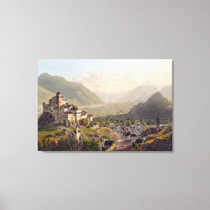 Lienzo Vista de Sion, ilustracion del 'viaje Pittoresqu