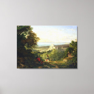 Lienzo Vista de Terracina y Monte Circeo, 1833