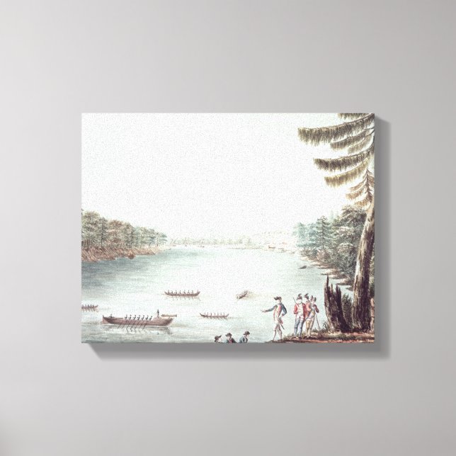 Lienzo Vista de Ticonderoga desde un punto (Anverso)