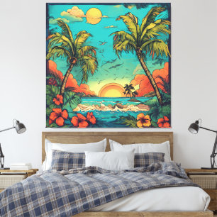 Lienzo Vista de tinta tropical