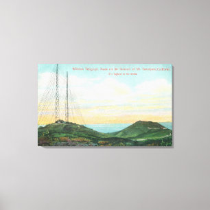 Lienzo Vista de torres telegráficas inalámbricas