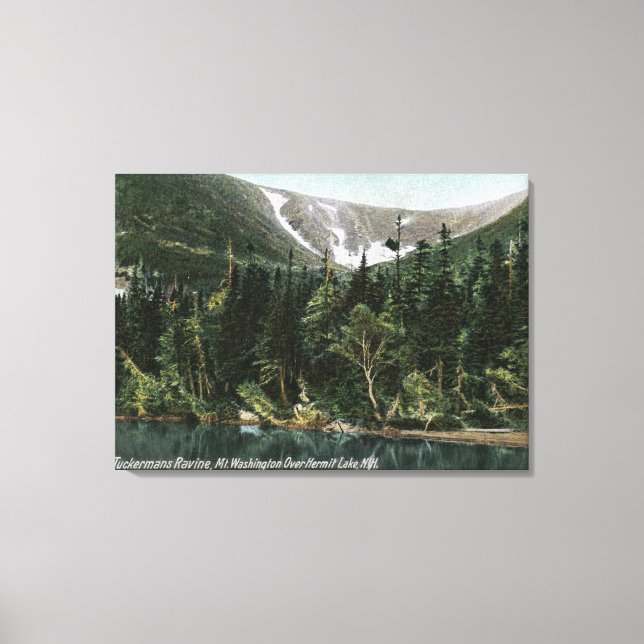 Lienzo Vista de Tuckermans Ravine, Monte Washington (Anverso)