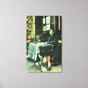 Lienzo Vista de un adivino chino