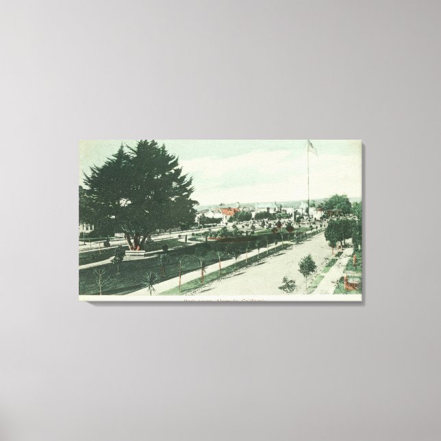 Lienzo Vista de un Parque de la Ciudad Alameda, CA (Anverso)