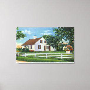 Lienzo Vista de un viejo hogar de Cape Cod