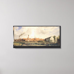 Lienzo Vista de una fábrica del azúcar