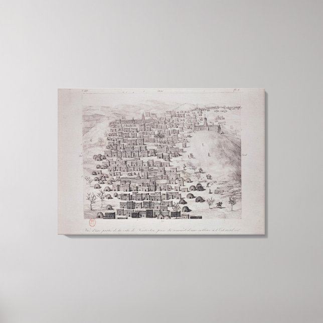 Lienzo Vista de una parte de la ciudad de Tombuctú desde  (Anverso)