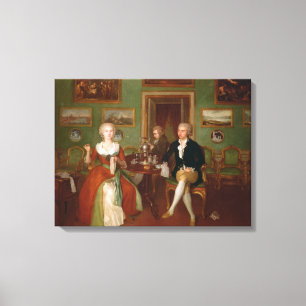Lienzo Vista de una sala de estar, 1780