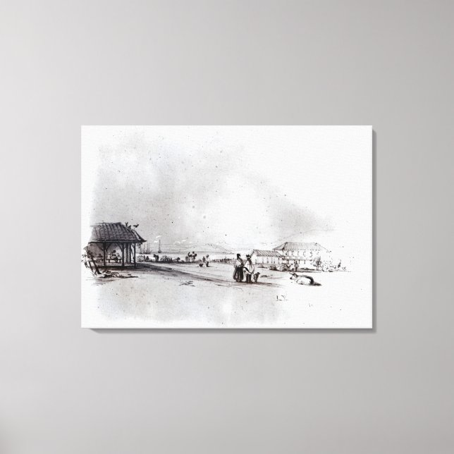 Lienzo Vista de Valparaiso, 1834 (Anverso)