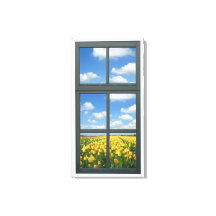 Vista de ventana de mosaico amarillo