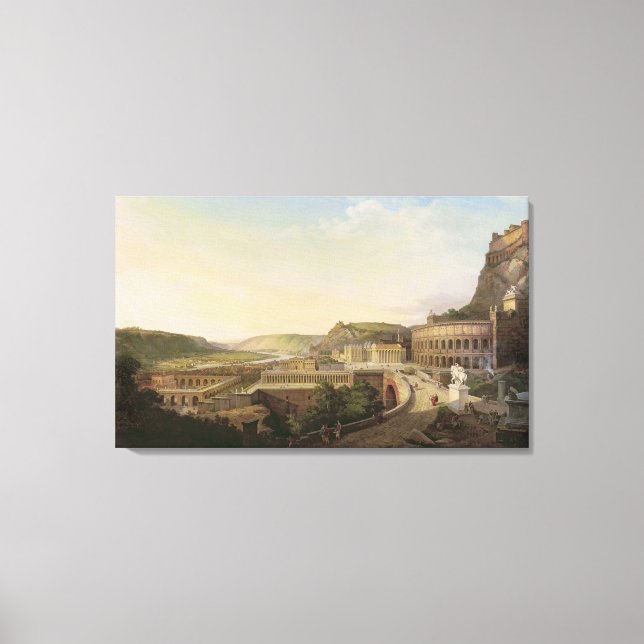Lienzo Vista de Viena en el Roman Times, 1860 (Anverso)