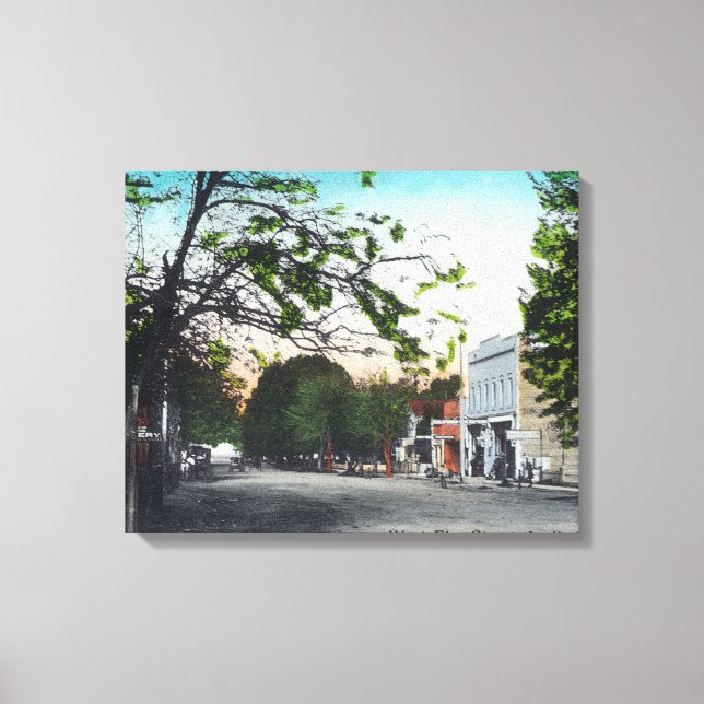 Lienzo Vista de West Elm StreetLodi, CA (Anverso)