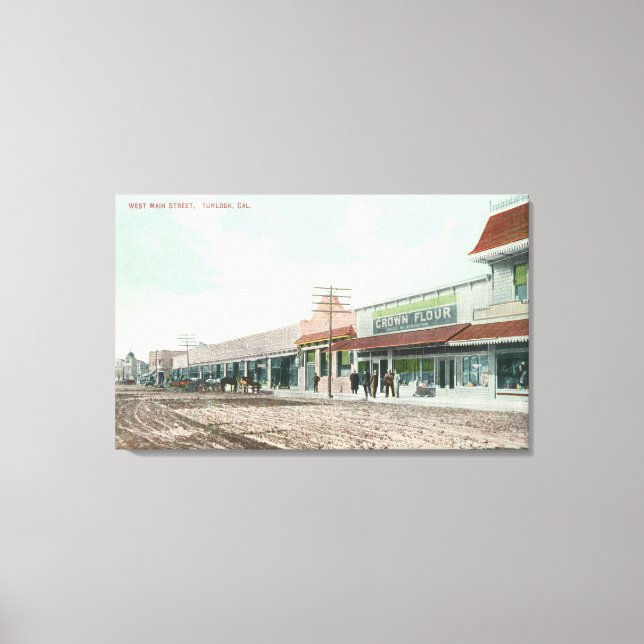 Lienzo Vista de West Main StreetTurlock, CA (Anverso)