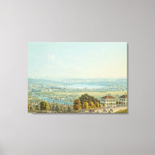 Lienzo Vista de Zurich, c.1840 (w/c)