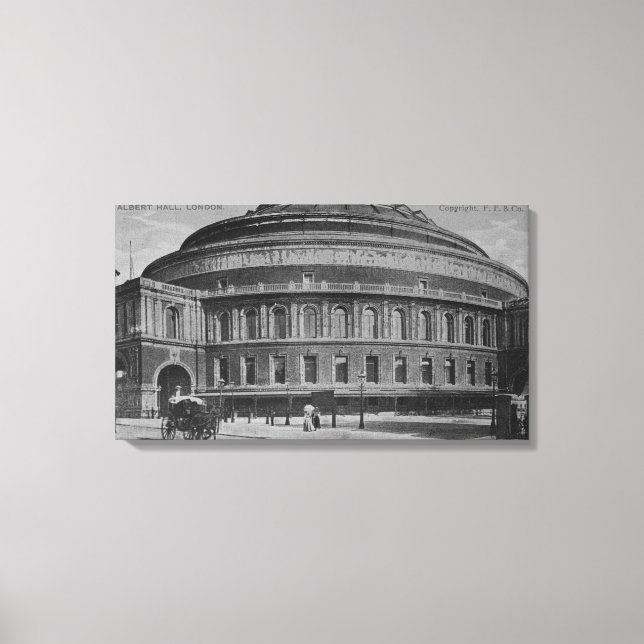 Lienzo Vista del Albert Hall, c.1900 (Anverso)