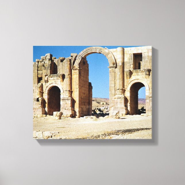Lienzo Vista del Arco de Triunfo, construido c.129 AD (Anverso)