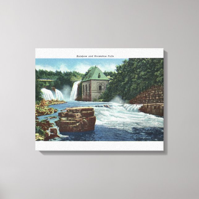Lienzo Vista del arco iris y las cataratas herradura (Anverso)