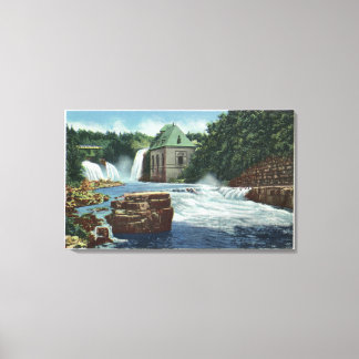Lienzo Vista del arco iris y las cataratas herradura