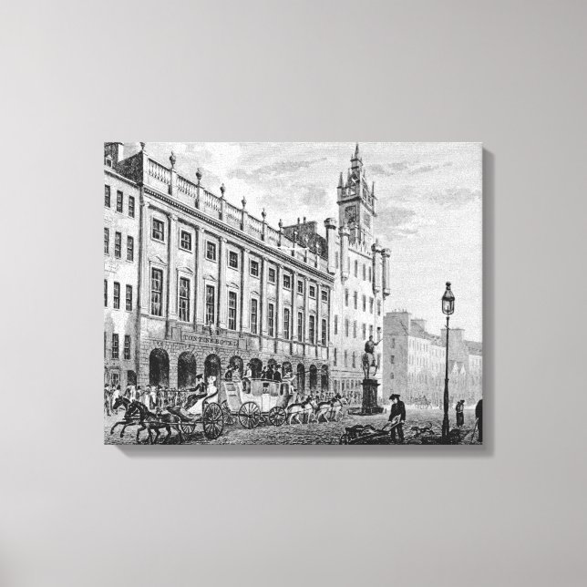 Lienzo Vista del ayuntamiento, Exchange, Glasgow (Anverso)