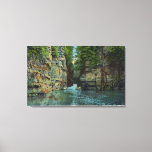 Lienzo Vista del barco que viene a través del saetín