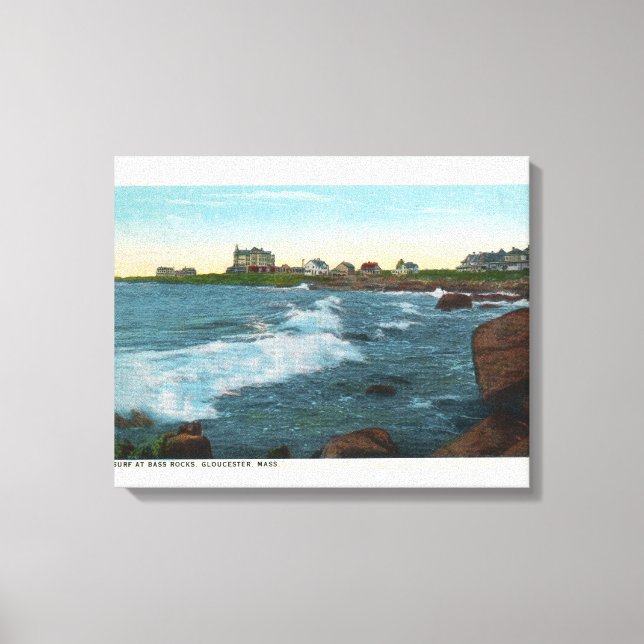 Lienzo Vista del Bass Rocks Surf (Anverso)
