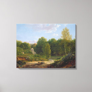 Lienzo Vista del bosque de Fontainebleau, 1829