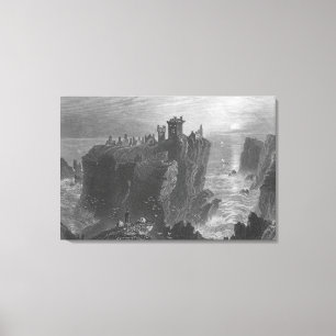 Lienzo Vista del castillo de Dunottar, cerca de