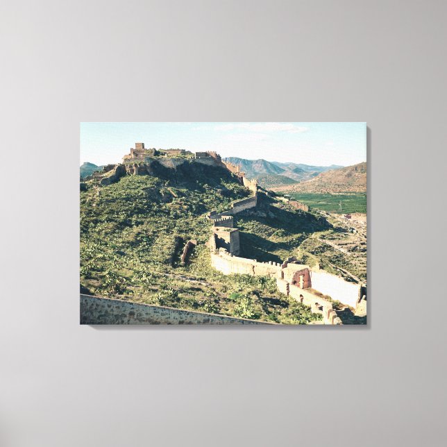 Lienzo Vista del castillo, siglos VIII-XII (Anverso)