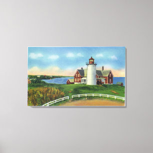 Lienzo Vista del Faro Nobska, Woods Hole