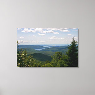Lienzo Vista del Gran Lago Sacandaga desde el Monte Hadle