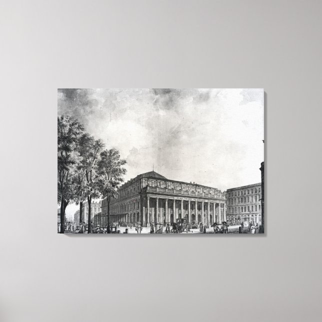 Lienzo Vista del Gran Teatro de Burdeos (Anverso)