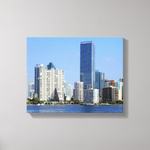 Lienzo Vista del horizonte de Miami