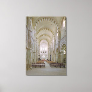 Lienzo Vista del interior de la nave, c.1120-50