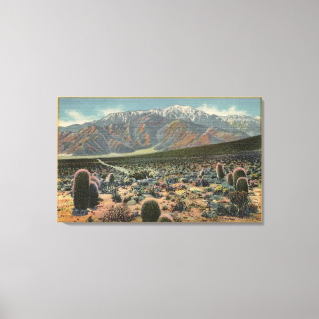 Lienzo Vista del Jardín del Diablo del Monte San Jacinto  (Anverso)