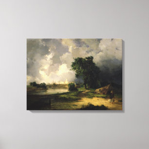 Lienzo Vista del Kremlin en el mún tiempo, 1851