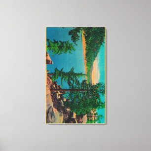 Lienzo Vista del lago Big Bear en Rim o'The World Drive