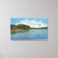 Vista del Lago Cobbosseecontee en Pernette Cove