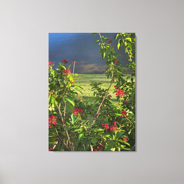 Lienzo Vista del lago Floral (Anverso)