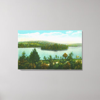 Lienzo Vista del lago Loon y la isla de Blythewood