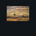 Lienzo Vista del mar en Scheveningen por Vincent van Gogh<br><div class="desc">Vista del mar en Scheveningen por Vincent van Gogh es una pintura marítima vintage post impresionismo. Escenario náutico con playa, gente y veleros en el océano en Scheveningen, Holanda. Sobre el artista: Vincent Willem van Gogh (1853-1890) fue uno de los pintores más famosos del Post Impresionist de su época. Su...</div>