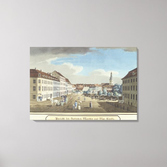 Lienzo Vista del mercado de Hackescher (Anverso)