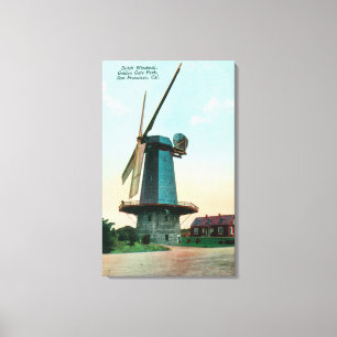 Lienzo Vista del molino de viento holandés en el Parque G