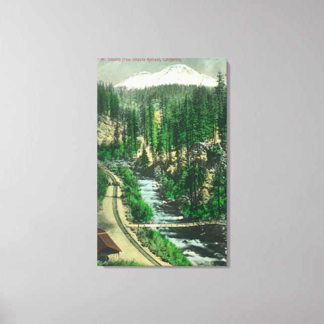Lienzo Vista del Monte Shasta de la Retirada de Shasta (Anverso)