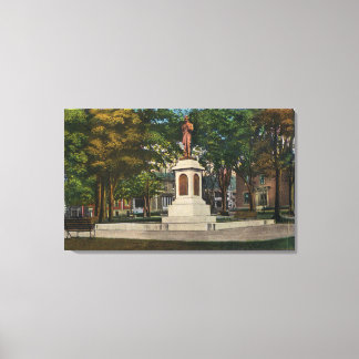 Lienzo Vista del monumento a los soldados