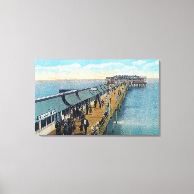 Lienzo Vista del muelle (Anverso)