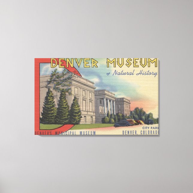 Lienzo Vista del Museo de Historia Natural de Denver (Anverso)